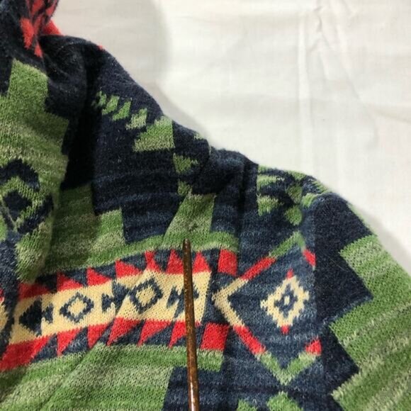 Ralph Lauren denim and supply womens M cotton Aztec print cardigan shawl collar - Picture 9 of 10